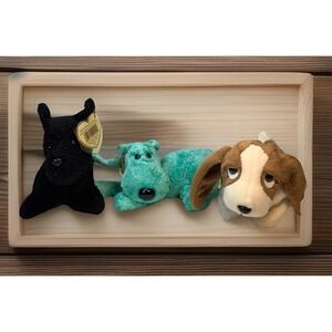 3 Ty Beanie Babies NWT -‎ Scottie - Diddley - Tracker   Adorable!